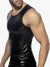 Addicted Fetish Schulter Reißverschluss abreiben  Tanktop Schwarz