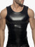 Addicted Fetish Schulter Reißverschluss abreiben  Tanktop Schwarz