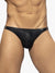 ES Collection Glänzender recycelter Rippenbikini schwarz
