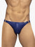 ES Collection Glänzende recycelte Rippen -Bikini -Marine