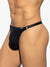 ES Collection UN555 Shiny Recycled Rub Thong Black