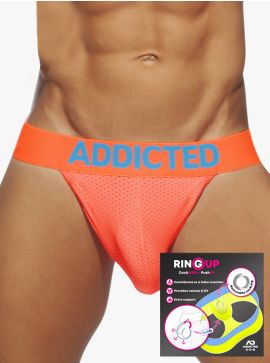 Addicted Ring up neon mesh Bikini