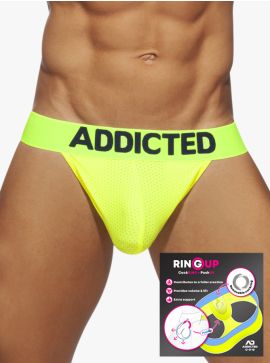 Addicted Ring up neon mesh Bikini