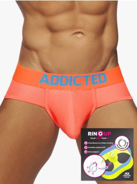 Addicted Ring up neon mesh Brief