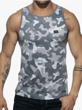 Addicted Washed Camo Tank top