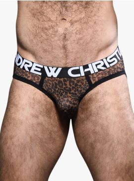 Andrew Christian Leopard Mesh Brief w-Almost Naked